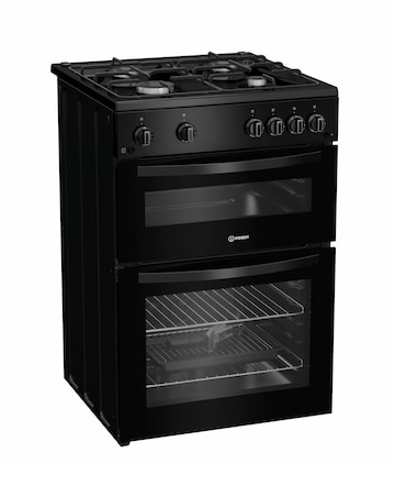 Indesit ITG6GB 60cm Gas Twin Cooker - Black + Installation