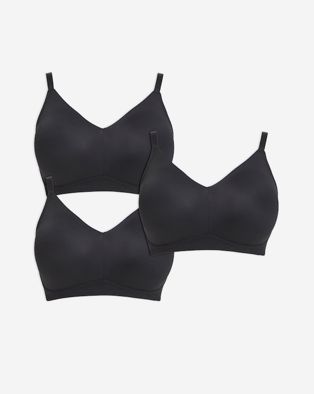 Pretty Secrets (3 Pack) New Claire Micro Moulded Full Cup Non Wired Bras (B-E)