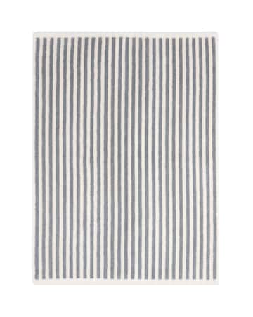 Yard Hebden Stripe Cotton Bathmat - Grey