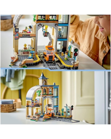 LEGO City Central Train Station Set for Fans of Construction Toys 60469