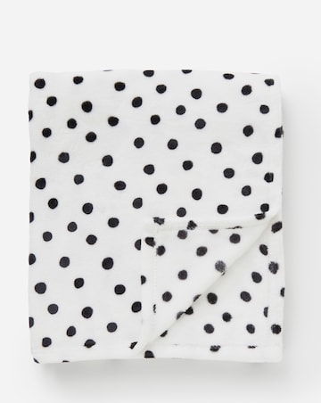Polka Dot Fleece Throw