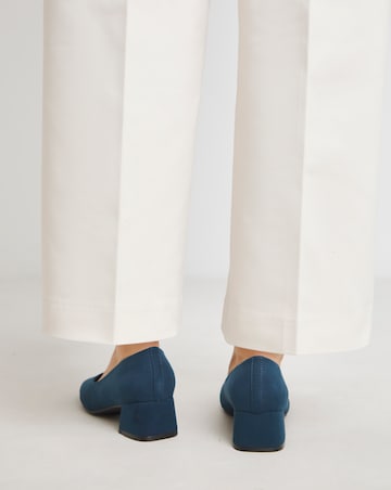 Heavenly Soles Catherine Low Block Heel Court Shoes - Extra Wide Fit (EEE)