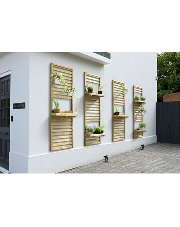 Forest Slatted Wall Planter 2 Shelf
