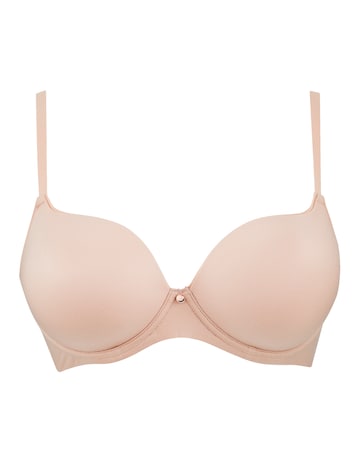 Figleaves Smoothing Sweetheart Full Cup Underwired T-Shirt Bra B-H - Latte