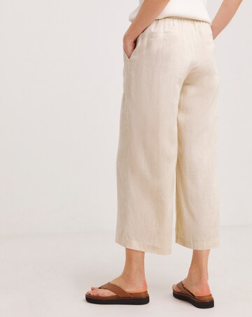 Sand Linen Mix Wide Leg Culotte