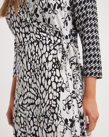 Joe Browns Black/White Melissa Wrap Jersey Maxi Dress