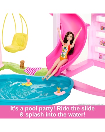 Barbie Dreamhouse Playset with 75+ Accessories & 3-Story Slide