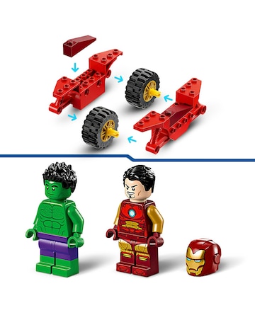 LEGO Marvel Iron Man with Bike and The Hulk Playset 76287