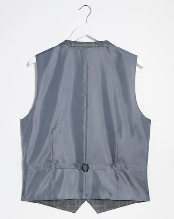 Charcoal Check Regular Fit Waistcoat