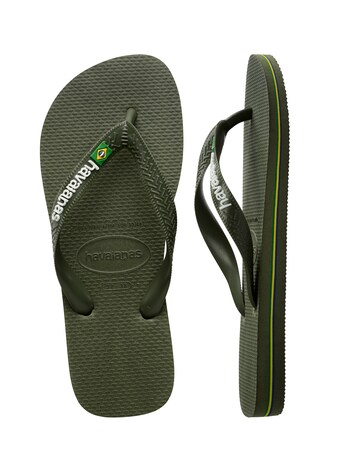 Havaianas Basil Logo Flip Flops - Green