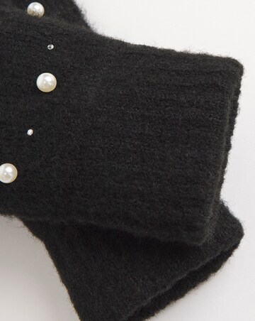 Pearl Detail Knitted Gloves