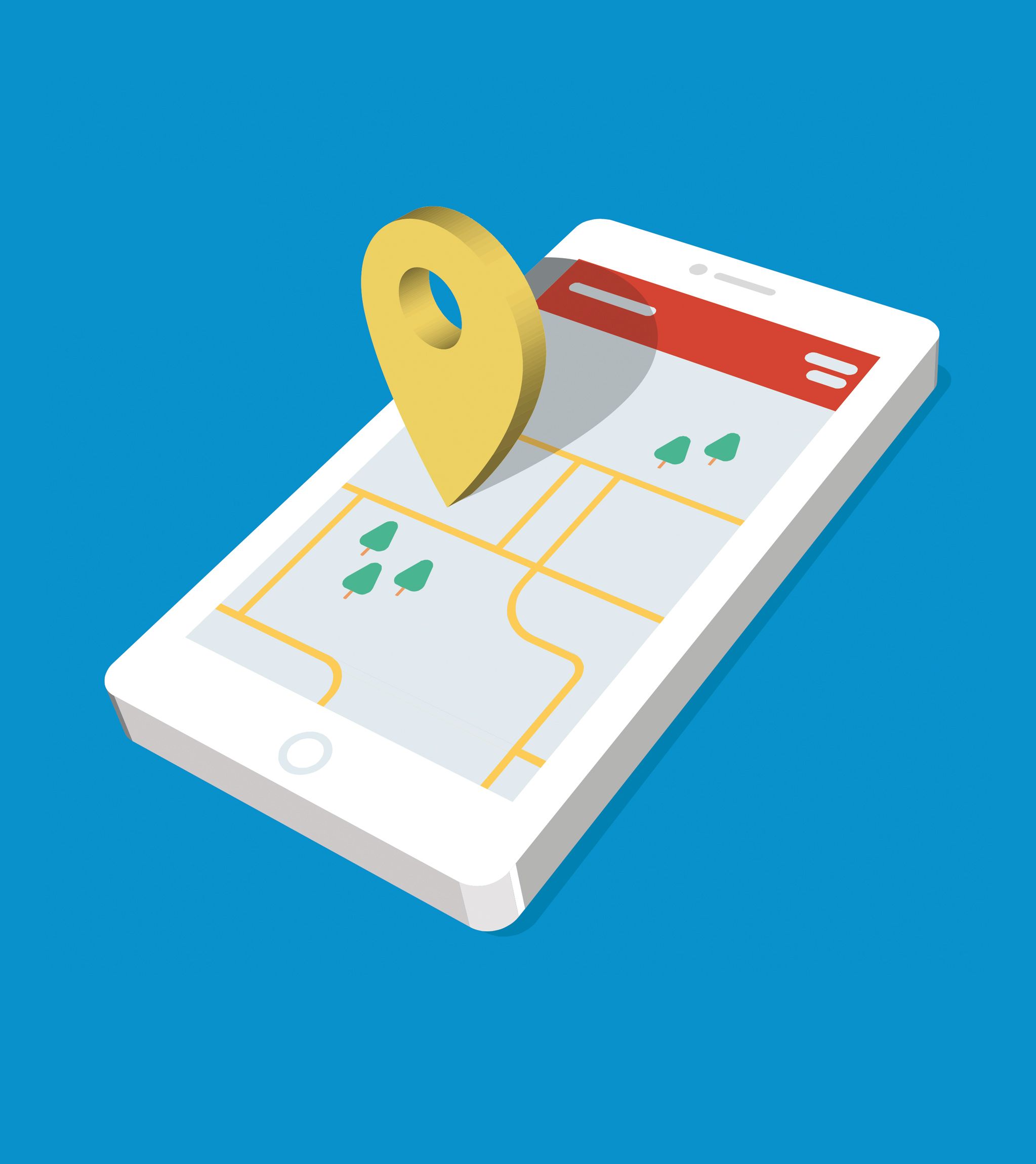 Illustration of the Evri app