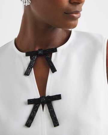 Embellished Bow Detail Sleeveless Vest