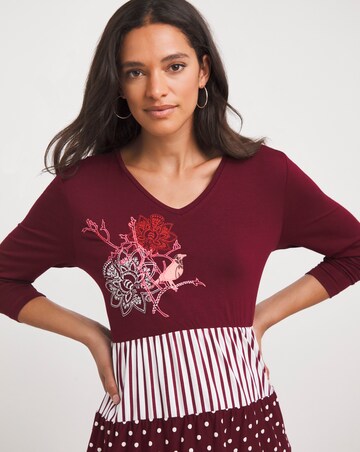 Joe Browns Long Sleeve Mixed Print Tiered Tunic