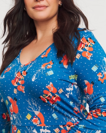 Joe Browns Fox Print Christmas Jersey Tunic