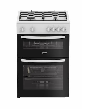 Indesit IDG6GW 60cm Gas Double Cooker - White