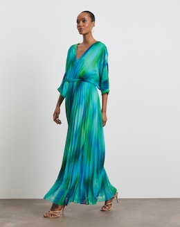 Joanna Hope Ombre Pleated Dress