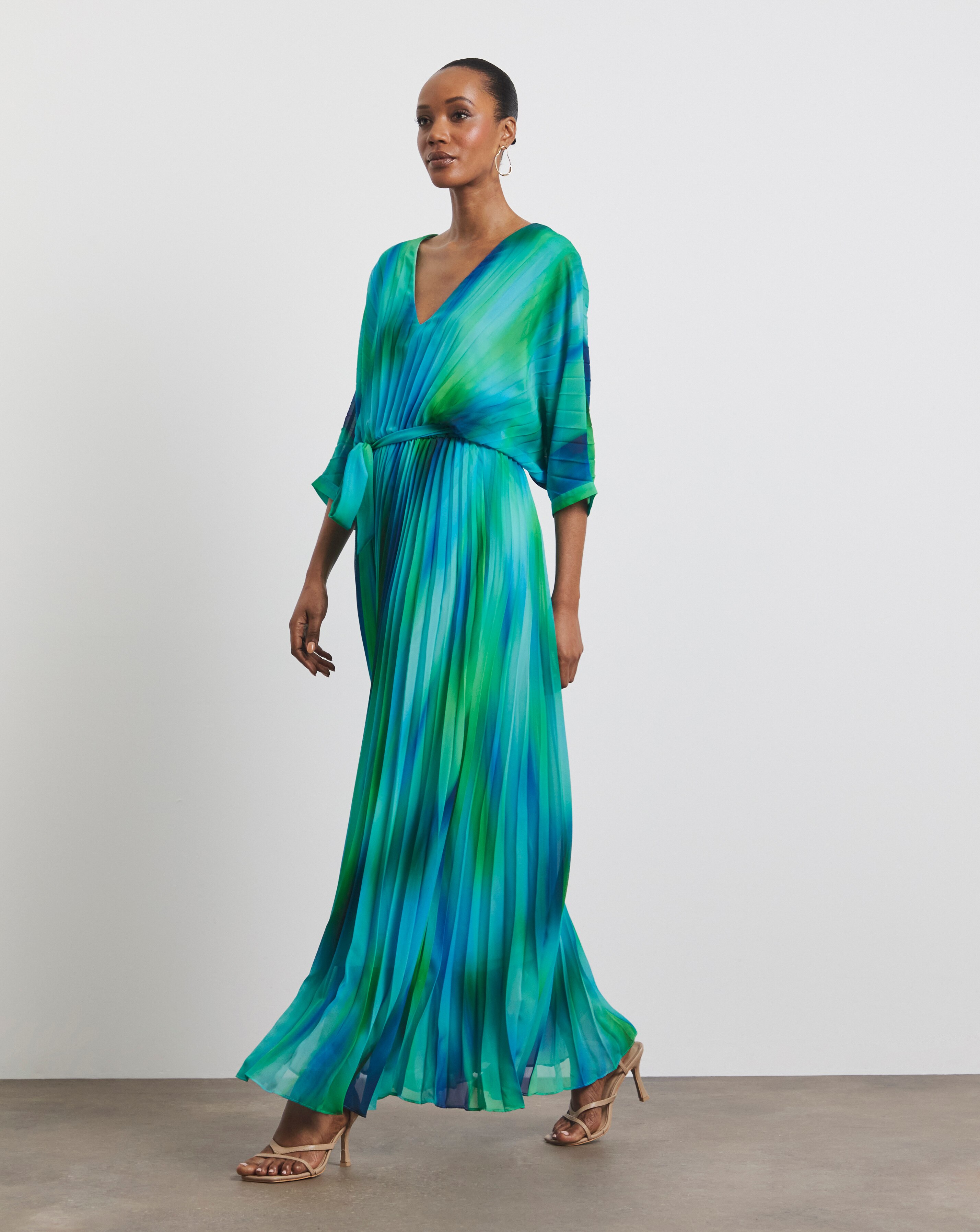Joanna Hope Ombre Pleated Dress