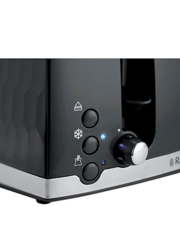 Russell Hobbs 26071 Textured Honeycomb Black 4 Slice Toaster
