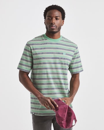 Union Relaxed Fit Marl Yarn Dye Stripe T-Shirt Long