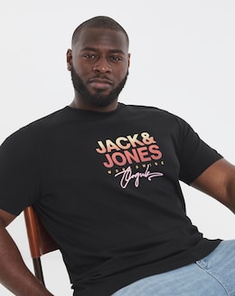 Jack &amp; Jones Canggu Logo T-Shirt - Black