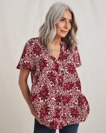 Julipa Button Down Printed Top