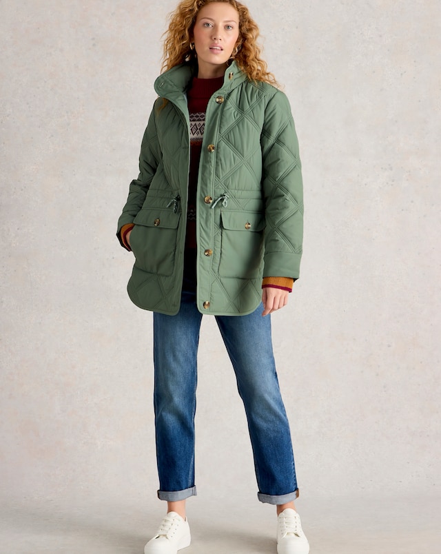 White Stuff Edie Quilted Coat