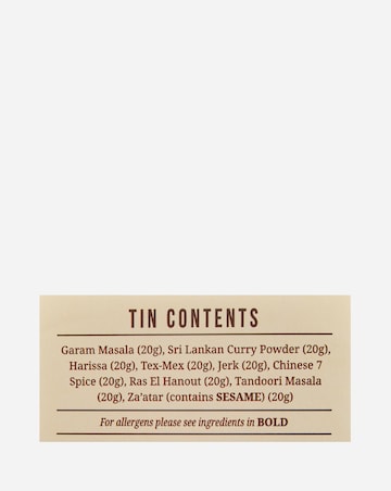 Spice Kitchen World Spice Tin