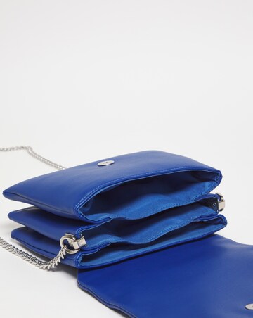 Blue Padded Faux Leather Multiway Bag