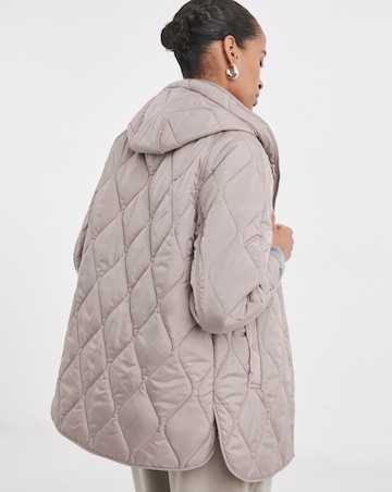 Taupe Short Quilted Jacket