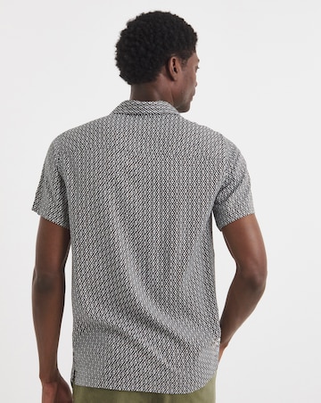 Geo Print Revere Collar Shirt