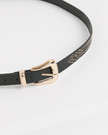 Black Studded Western Detail Belt