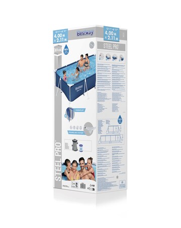 Bestway Steel Pro 13.1ft Outdoor Swimming Pool Set with Filter Pump