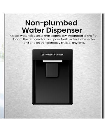 Hisense RQ5P470SMIE 80cm American 4 Door Fridge Freezer - Black