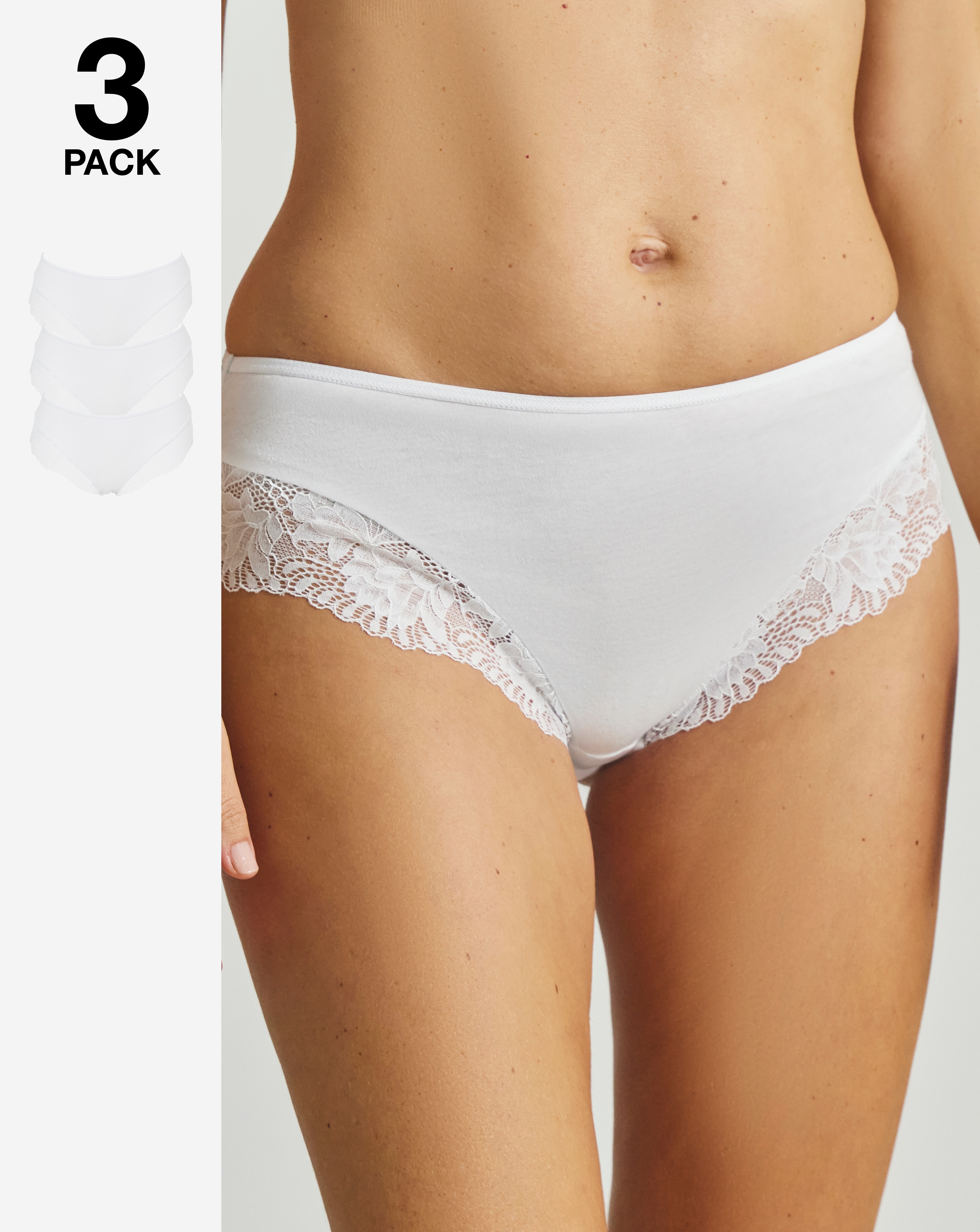 Pretty Secrets (3 Pack) Midi Brazilian Knickers | JD Williams