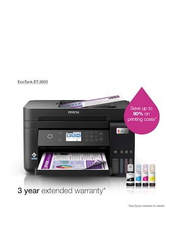 Epson EcoTank ET-3850 A4 Multifunction Wi-Fi Inkjet Printer
