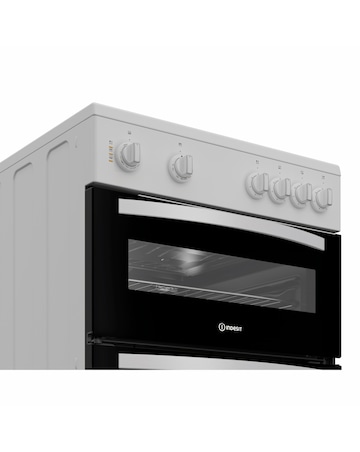 Indesit IDE6VMW 60cm Electric Double Cooker with Ceramic Hob - White Install