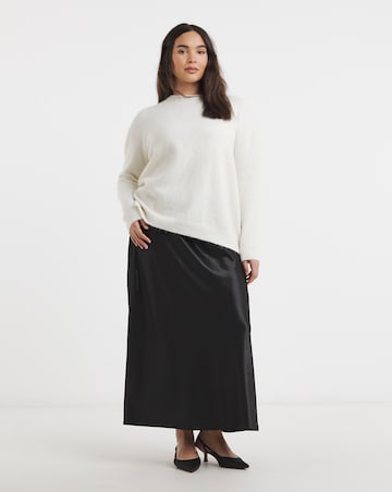 Simply Be Ivory Bow Back Longline Jumper