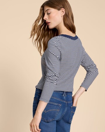 White Stuff Flora V Neck Henley Top