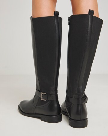Fala Leather Elasticated Riding Boots - Wide Fit (E) & Super Curvy Calf