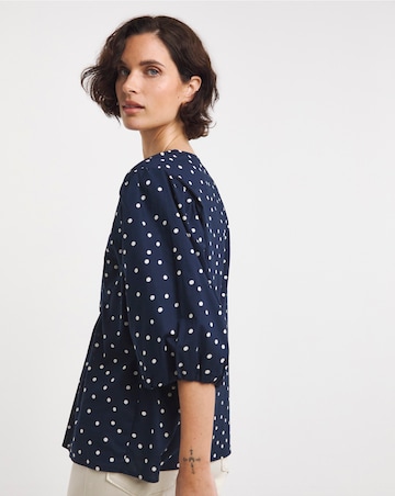 V Neck Puff Sleeve Top