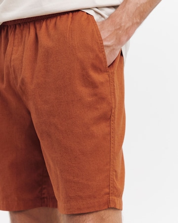 Linen Blend Elasticated Drawcord Short