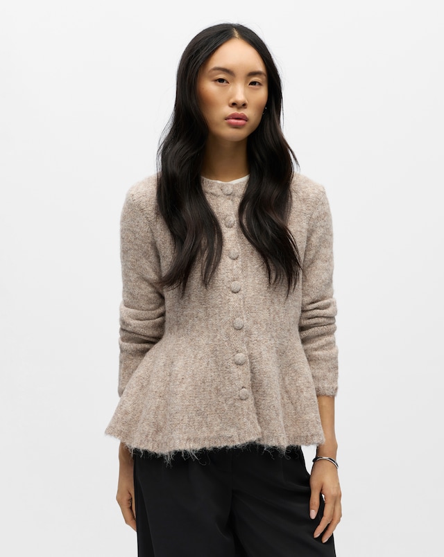 OBJECT Peplum Knit Cardigan