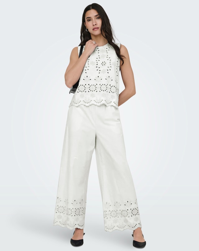 JDY Marina Embroidered Ankle Trouser