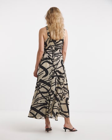 Religion Hand Painted Halter Maxi Dress