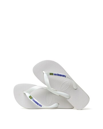 Havaianas Basil Logo Flip Flops - White