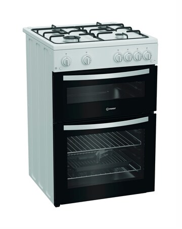 Indesit ITG6GW 60cm Gas Twin Cooker - White