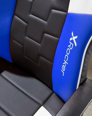 X Rocker Ocelot Gaming Desk & Saturn Junior Gaming Chair Bundle - Blue