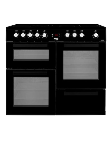 Beko KDVC100K Double Oven with Grill - Electric Range Cooker - Black