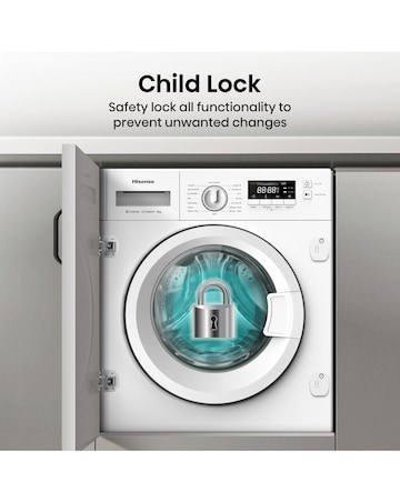 Hisense 3 Series WF3M841BWI Integrated 8kg Washing Machine 1400 rpm White